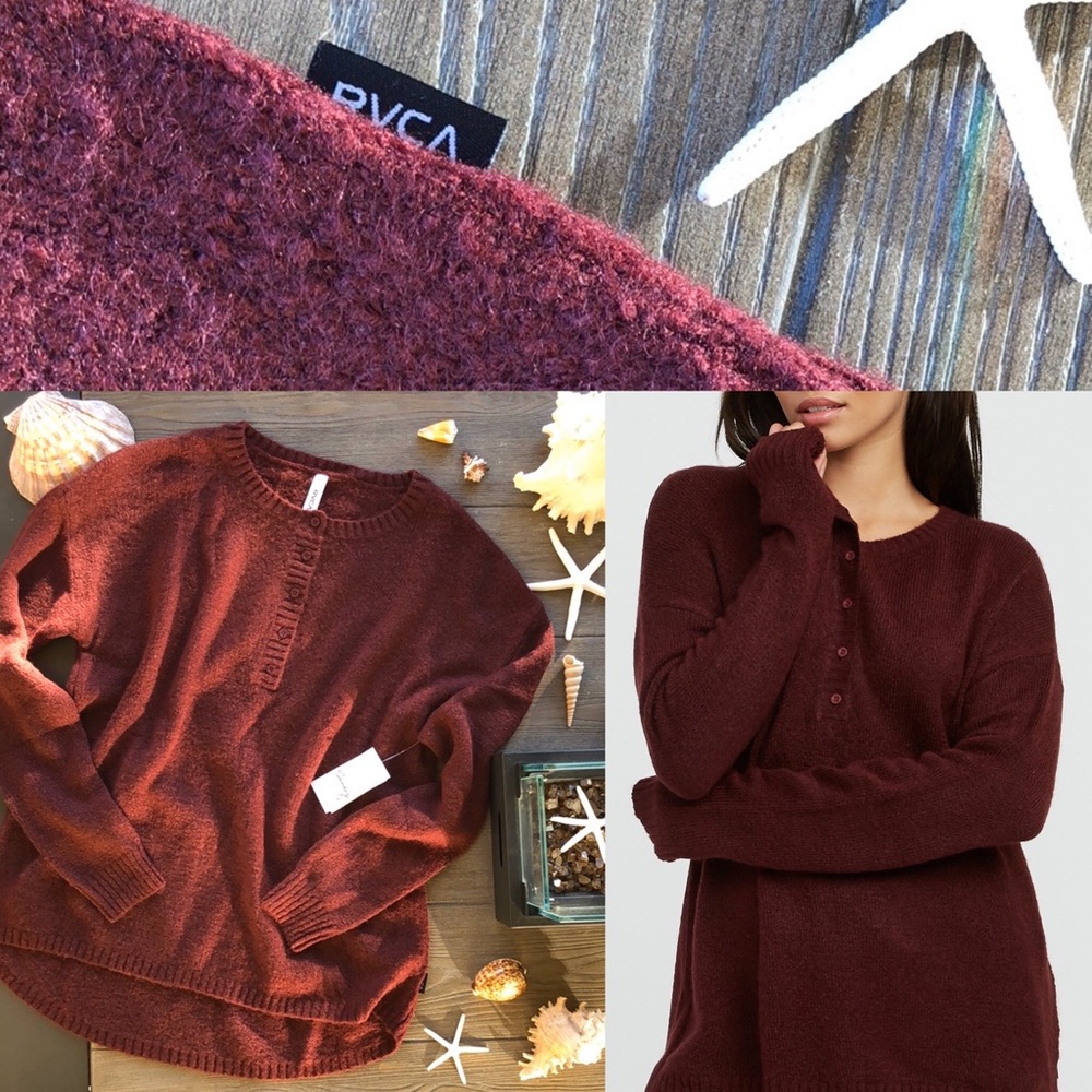 🌴🌼RVCA- UNBOYFRIENDS COZY SWEATER🌼🌴 - Picture 2 of 8